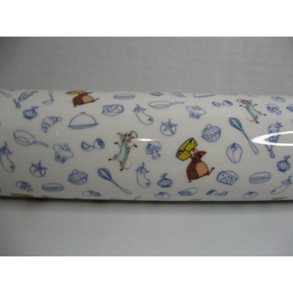 Disney's Remy's Ratatouille Ceramic Rolling Pin with Copper Handles - Picture 2 of 2